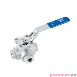 Zaw&oacute;r kulowy - tr&oacute;jdrogowy z kołnierzem ISO 5211 130 BAR KULA "L" TYP BV531 FG03 S6R