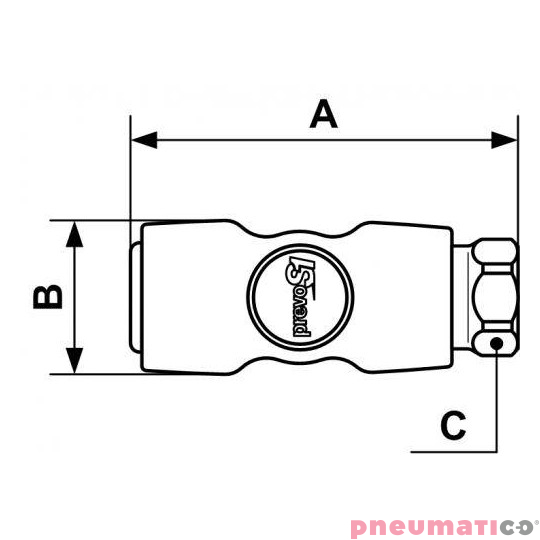 Szybkozłączka bezpieczna PREVOST PrevoS1 gwint 3/8" ESI 111102EB Szybkozłączka bezpieczna PREVOST PrevoS1 gwint 3/8" ESI 111102EB