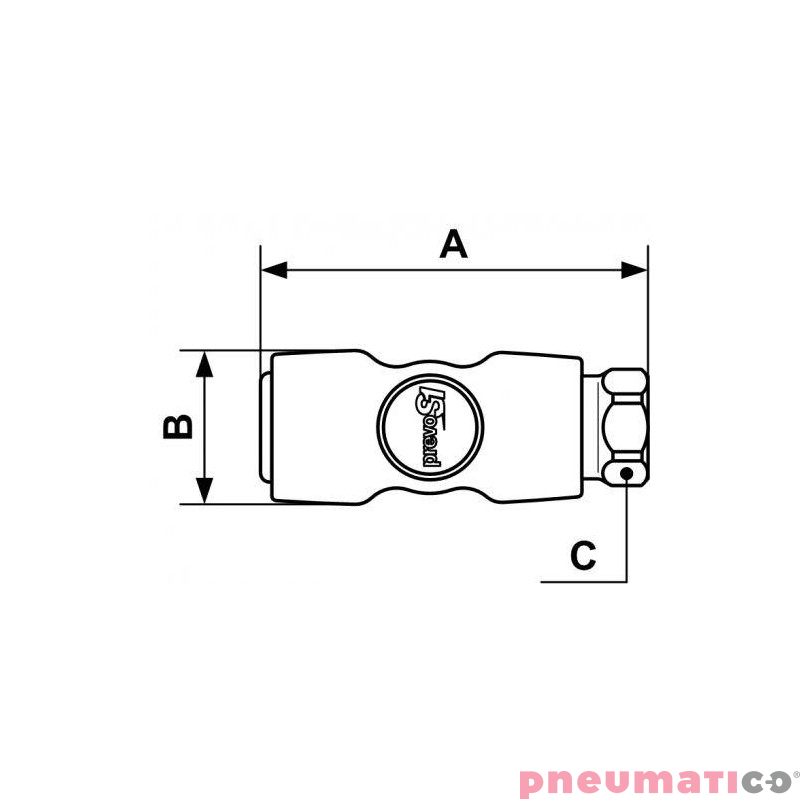 Szybkozłączka bezpieczna PREVOST PrevoS1 gwint 1/2" ESI 111103EB Szybkozłączka bezpieczna PREVOST PrevoS1 gwint 1/2" ESI 111103EB