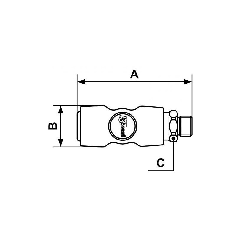 Szybkozłącze bezpieczne z gw.zew 3/8" PREVOST ESI 111152EB