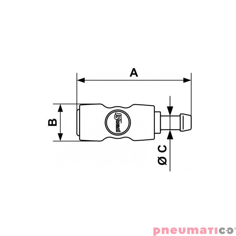 Szybkozłącze bezpieczne na wąż 19mm PREVOST ESI 111819EB