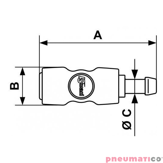 Szybkozłącze bezpieczne na wąż 19mm PREVOST ESI 111819EB