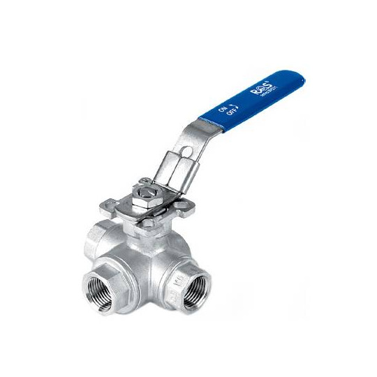 Zawór kulowy - trójdrogowy z kołnierzem ISO 5211 KULA "T" TYP BV521 FG10 S6P RQS Zawór kulowy - trójdrogowy z kołnierzem ISO 5211 KULA "T" TYP BV521 FG10 S6P RQS