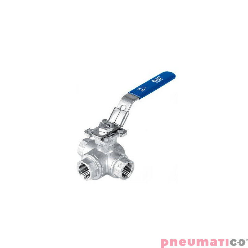 Zawór kulowy - trójdrogowy z kołnierzem ISO 5211 KULA "T" TYP BV521 FG12 S6P RQS Zawór kulowy - trójdrogowy z kołnierzem ISO 5211 KULA "T" TYP BV521 FG12 S6P RQS