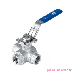 Zaw&oacute;r kulowy - tr&oacute;jdrogowy z kołnierzem ISO 5211 KULA "T" TYP BV521 FG16 S6P RQS