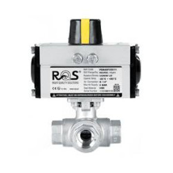 Zaw&oacute;r kulowy tr&oacute;jdrogowy z kołnierzem ISO 5211 KULA "L" TYP BV511 z napędem jednostronnego działania - PSR PSBV511 FG08 S6P RQS