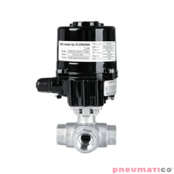 Zaw&oacute;r kulowy - tr&oacute;jdrogowy z kołnierzem ISO 5211 KULA "L" TYP BV511 z napędem elektrycznym 230VAC (E10) E10BV511 FG04 S6P RQS