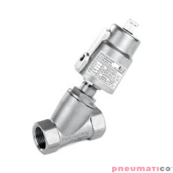 Zaw&oacute;r kątowy sterowany pneumatycznie TYP PAV wersja A - napływ nad grzybek NC do wspawania PAV040AD2 RQS