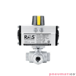 Zaw&oacute;r kulowy - tr&oacute;jdrogowy z kołnierzem ISO 5211 130 BAR KULA "L" TYP BV531 PSR PSBV531 FG03 S6R