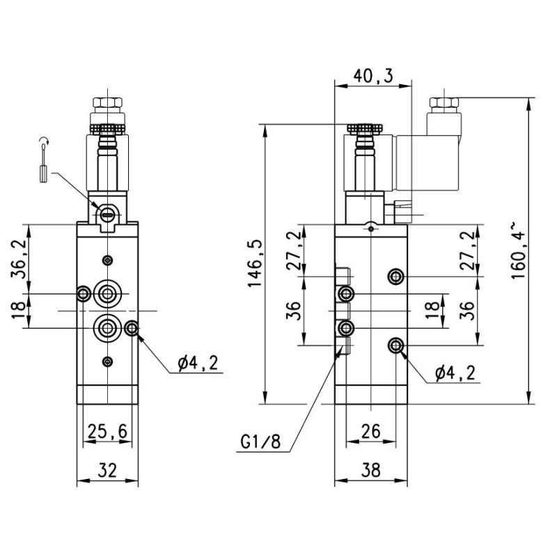 ELEKTROZAW&Oacute;R 5/2 1/8" CAMOZZI 458-015-22