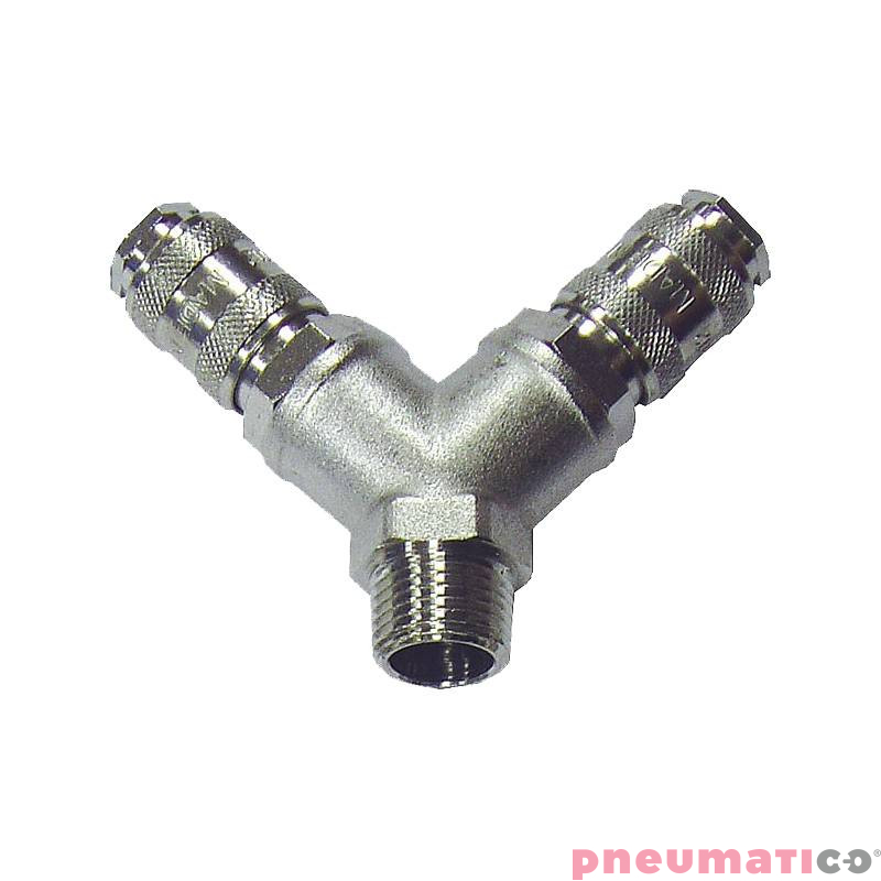 Dwójnik z szybkozłączami gw. zew 0134.1 3/8" GAV