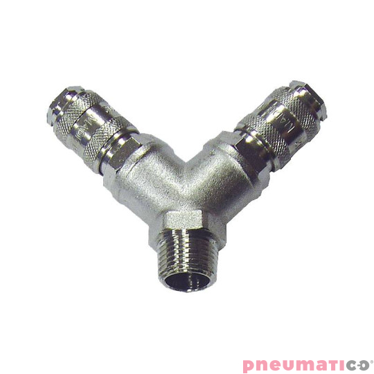 Dwójnik z szybkozłączami gw. zew 0134.5 1/2" GAV