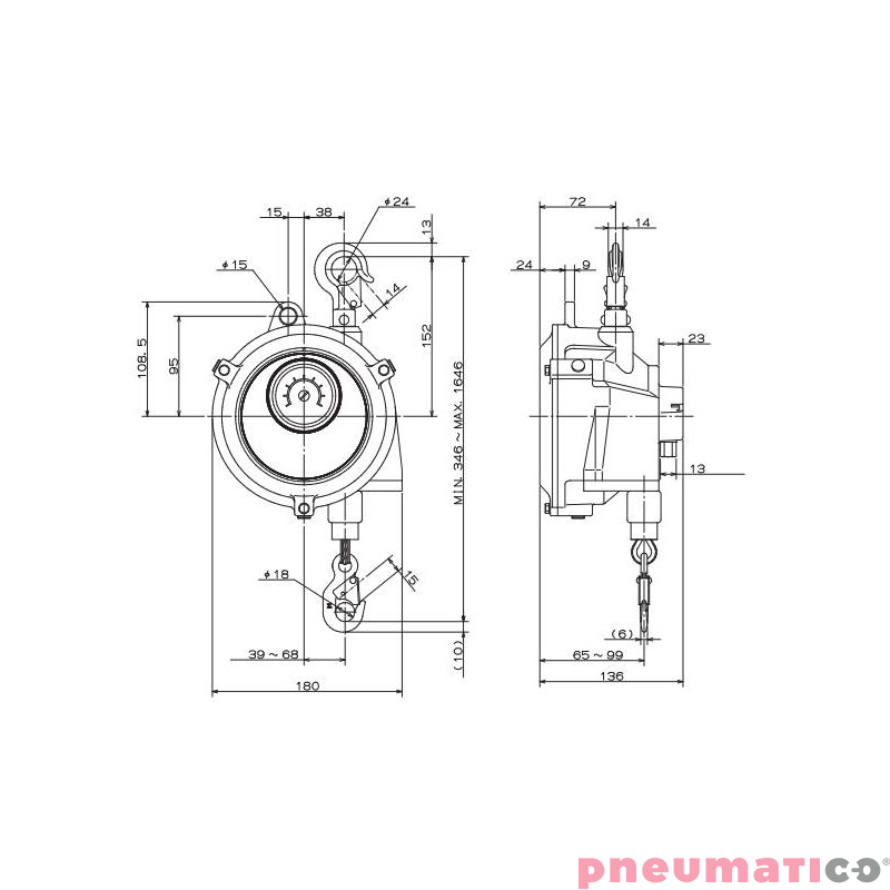 Balanser linkowy ENDO EWF-9 45-90kg Balanser linkowy ENDO EWF-9 45-90kg