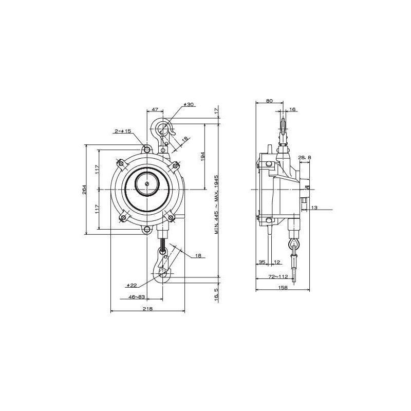 Balanser linkowy ENDO EWF22 15-220kg
