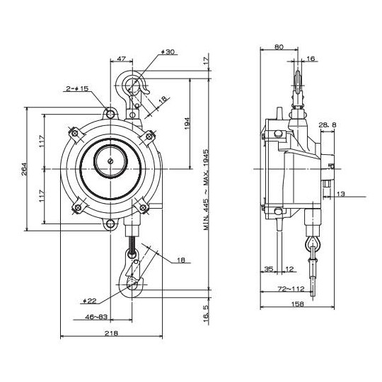 Balanser linkowy ENDO EWF22 15-220kg