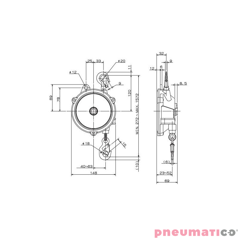 Balanser linkowy ENDO EW3 1-3kg 1300mm