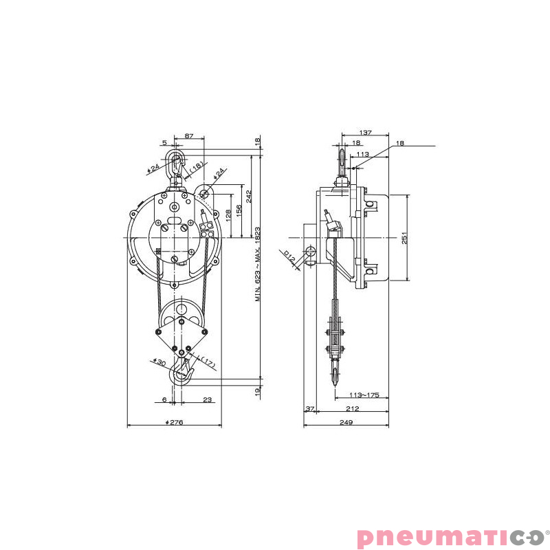 Balanser linkowy ENDO ETP-14 120-140kg 1200mm