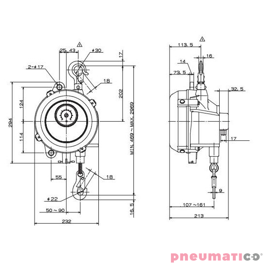 Balanser linkowy ENDO ELF15 9-15kg 2500mm Balanser linkowy ENDO ELF15 9-15kg 2500mm