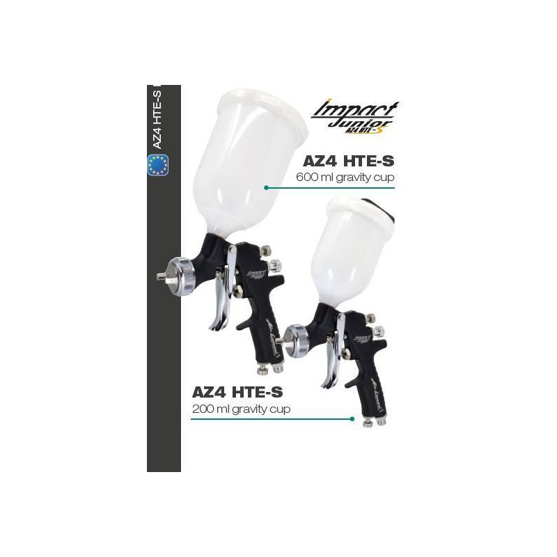 Pistolet lakierniczy Iwata Air Gunsa Junior AZ4 HTE-S Impact z górnym zbiornikiem 200 ml - dysza 1,5 mm Pistolet lakierniczy Iwata Air Gunsa Junior AZ4 HTE-S Impact z górnym zbiornikiem 200 ml - dysza 1,5 mm