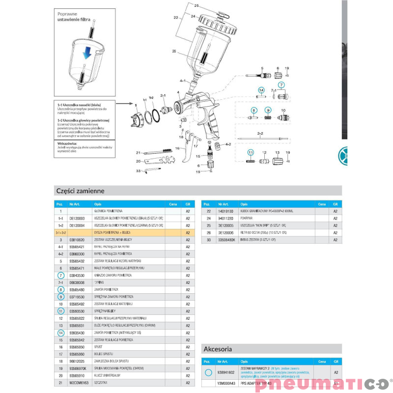 Pistolet lakierniczy Iwata WS-400 EVO BASE z g&oacute;rnym zbiornikiem - dysza 1,3 mm HD PRO KIT