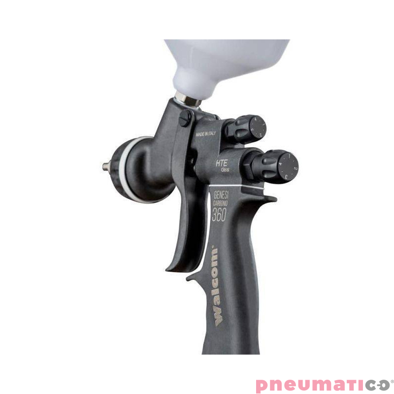 Pistolet lakierniczy WALCOM Genesi Carbonio HTE z g&oacute;rnym zbiornikiem 1,4 mm