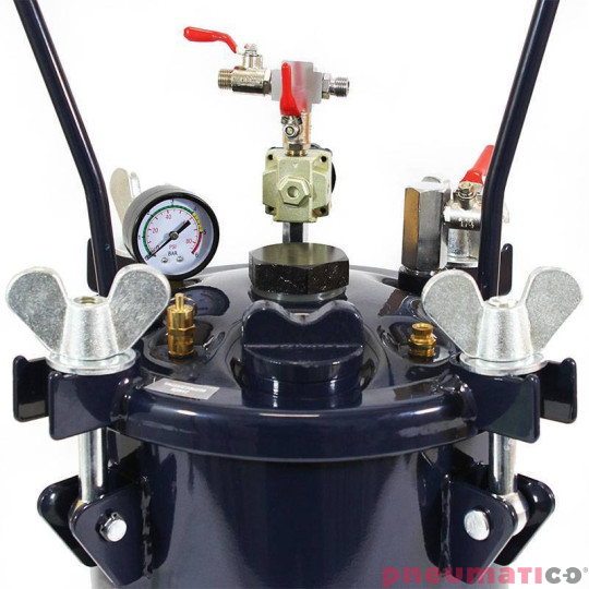 Zestaw - zbiornik ciśnieniowy do natrysku / malowania 10L ZB10-1E bez mieszadła / węże / pistolet EXPERT HP dysza 2,5 mm