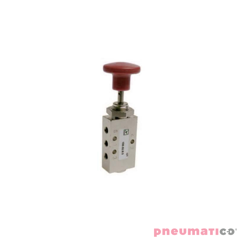 Przycisk typu grzybek - sprężyna 5/2 PNEUMAX