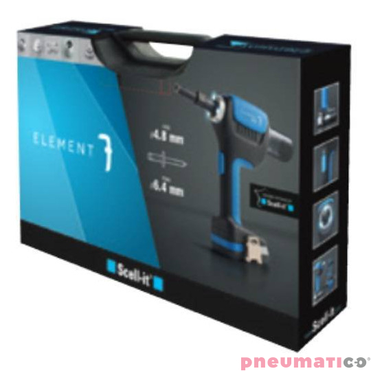 Nitownica akumulatorowa do nit&oacute;w strukturalnych Hyperbolt/Superbolt &oslash;4,8-6,4 Scell-it E-7 Element 7 (2 baterie) KIT5