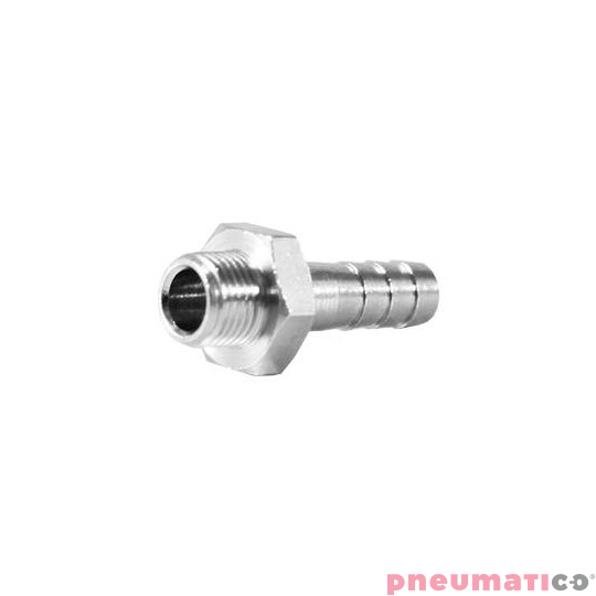 Złącze na wąż 14mm gw. zew. 1/4" Złącze na wąż 14mm gw. zew. 1/4"