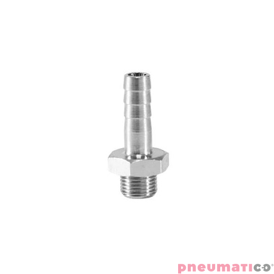 Złącze na wąż 14mm gw. zew. 1/4" Złącze na wąż 14mm gw. zew. 1/4"