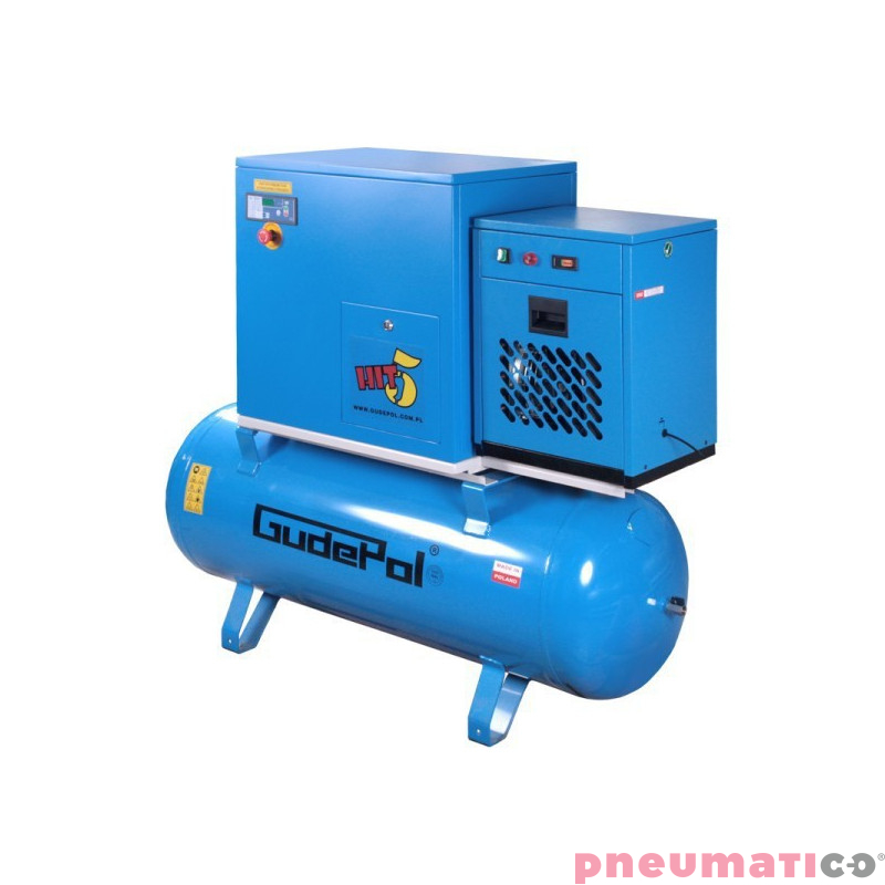 Kompresor - Sprężarka śrubowa Gudepol HIT 5 270l  osuszacz