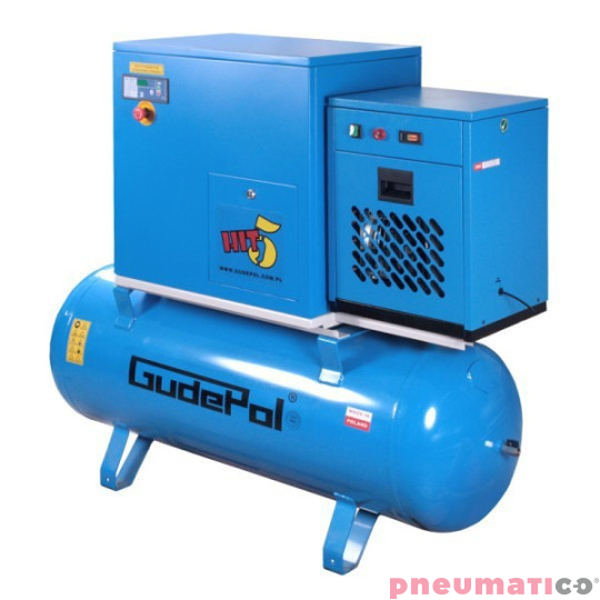 Kompresor - Sprężarka śrubowa Gudepol HIT 5 270l  osuszacz