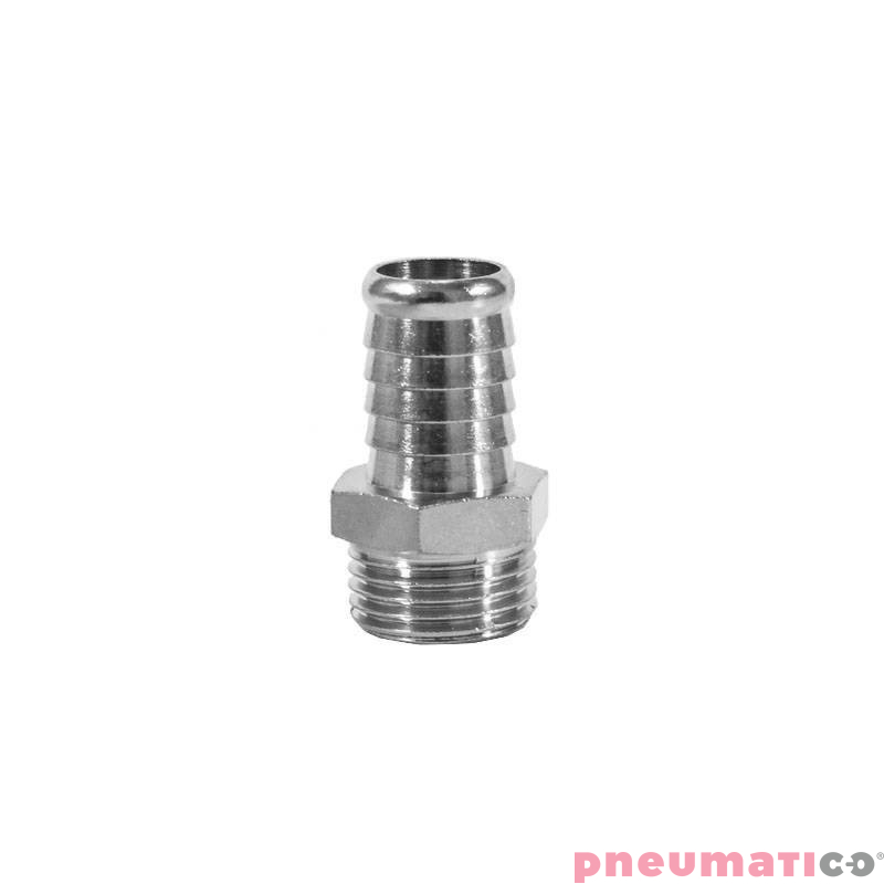 Złącze na wąż 16mm gw. zew. 1/2" Złącze na wąż 16mm gw. zew. 1/2"