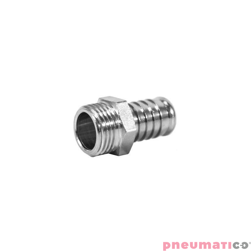 Złącze na wąż 16mm gw. zew. 1/2" Złącze na wąż 16mm gw. zew. 1/2"