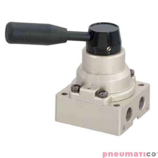 Zawór ręczny z przyciskiem TEKMA 4/3 G1/2" centralnie zasilany TG-34-S-15H Zawór ręczny z przyciskiem TEKMA 4/3 G1/2" centralnie zasilany TG-34-S-15H