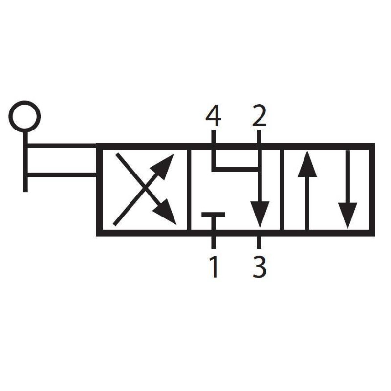 Zawór ręczny z dźwignią TEKMA 4/3 G1/2" centralnie odcięty TG-34-S15 Zawór ręczny z dźwignią TEKMA 4/3 G1/2" centralnie odcięty TG-34-S15