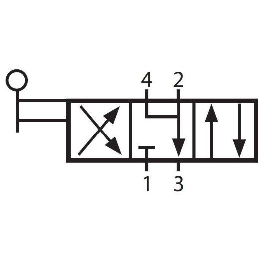 Zawór ręczny z dźwignią TEKMA 4/3 G1/2" centralnie odcięty TG-34-S15 Zawór ręczny z dźwignią TEKMA 4/3 G1/2" centralnie odcięty TG-34-S15