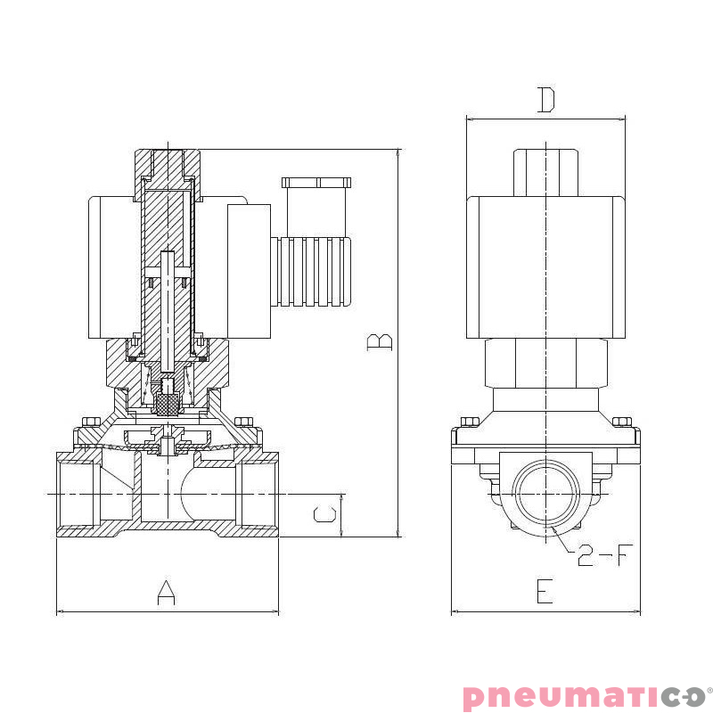 Elektrozawór sterowany bezpośrednio 2/2 3/8" TEKMA TD-10-DC24 Elektrozawór sterowany bezpośrednio 2/2 3/8" TEKMA TD-10-DC24