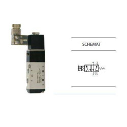 Zawór elektropneumatyczny jednostronny monostabilny 5/2 3/8" TEKMA TG-2531-10-AC220 NC 220VAC