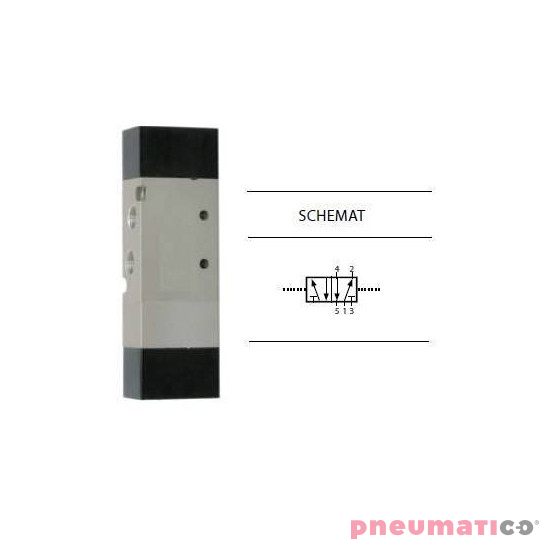 Zaw&oacute;r pneumatyczny dwustronny bistabilny 5/2 TEKMA TG-2542A-15 G1/2"