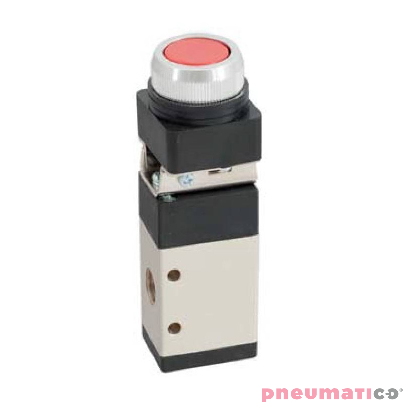 Zawór ręczny z przyciskiem TEKMA 3/2 NC G-322-PP G1/4" Zawór ręczny z przyciskiem TEKMA 3/2 NC G-322-PP G1/4"