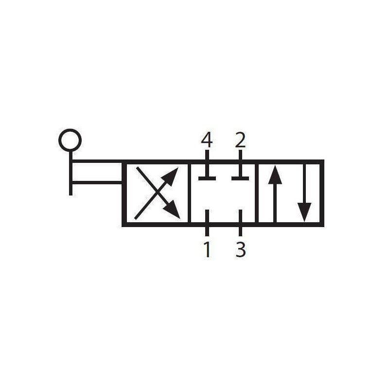 Zaw&oacute;r ręczny z dźwignią TEKMA 4/3 G1/4" centralnie odcięty TG-34-S-08