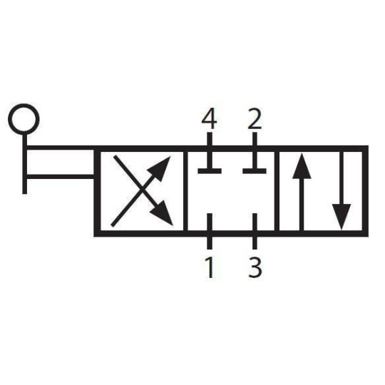 Zaw&oacute;r ręczny z dźwignią TEKMA 4/3 G1/4" centralnie odcięty TG-34-S-08