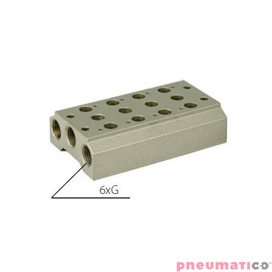 Płyta przyłączeniowa do zaworów 5/2 TEKMA G200-8T 8 zaworów Płyta przyłączeniowa do zaworów 5/2 TEKMA G200-8T 8 zaworów