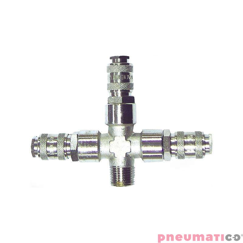 Trójnik z szybkozłączami gw. zew. 1/2" 0135.3 GAV Trójnik z szybkozłączami gw. zew. 1/2" 0135.3 GAV