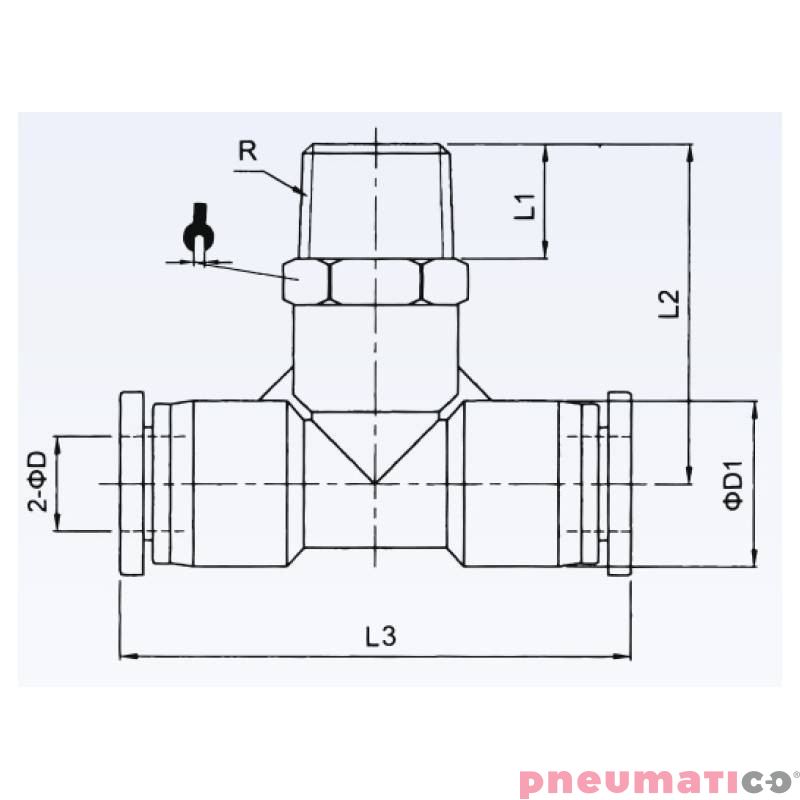 Trójnik typ T TEKALAN RQS na przewód 4 mm z gwintem zew. 1/4" RQST144 Trójnik typ T TEKALAN RQS na przewód 4 mm z gwintem zew. 1/4" RQST144