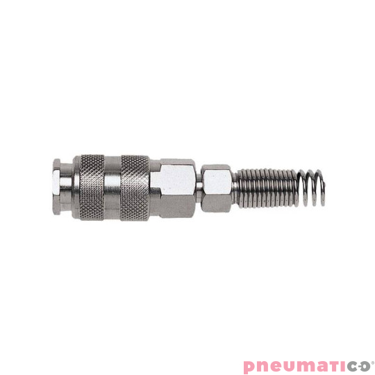 Szybkozłącze żeńskie ze sprężyną na przewód 8x5mm Szybkozłącze żeńskie ze sprężyną na przewód 8x5mm