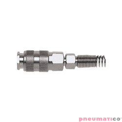 Szybkozłącze żeńskie ze sprężyną na przew&oacute;d 10x65mm