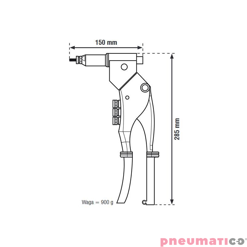 Narzędzie do nitonakrętek z obrotową głowicą Scell-it N100P M3-M6 Narzędzie do nitonakrętek z obrotową głowicą Scell-it N100P M3-M6