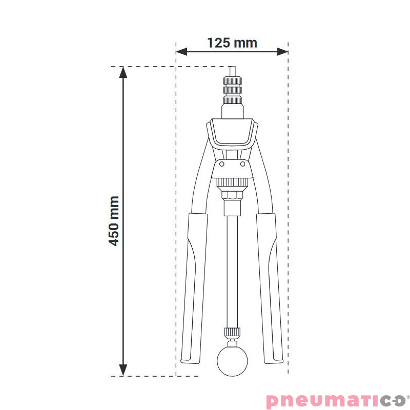Dwuręczne narzędzie do nitonakrętek z regulacją Scell-it N300-T M4-M10